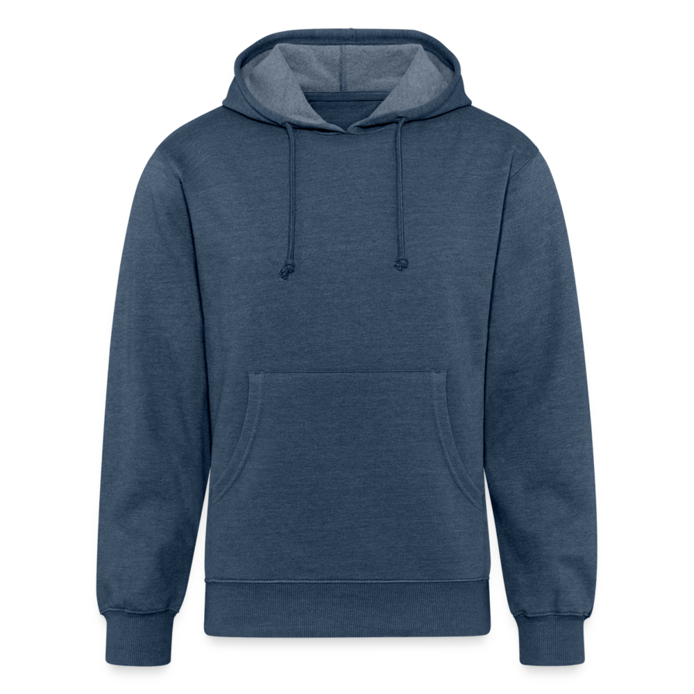 Customizable Unisex Organic Hoodie ADD YOUR OWN PHOTO, IMAGES, DESIGNS, QUOTES AND MORE - heather navy