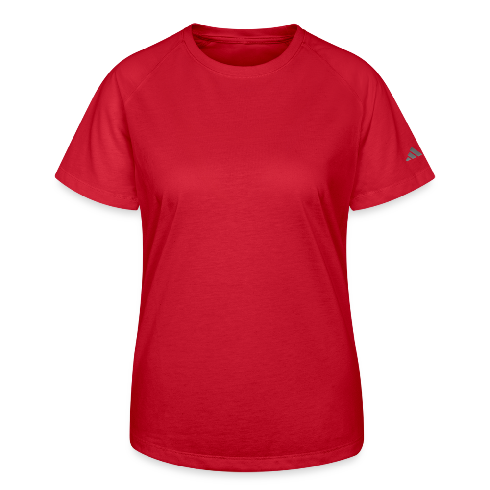 Customizable Adidas Women's Blended T-shirt ADD YOUR OWN PHOTO, IMAGES, DESIGNS, QUOTES AND MORE - red