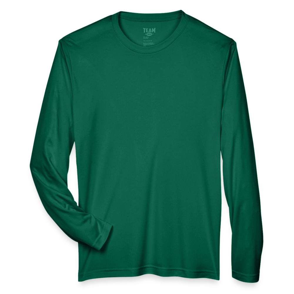 Customizable Men's Zone Performance Long-Sleeve T-Shirt ADD YOUR OWN PHOTO, IMAGES, DESIGNS, QUOTES AND MORE - forest green