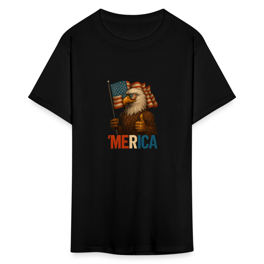 Thumbs Up Merica Eagle 4th of July Funny and Patriotic Unisex Classic T-Shirt - black