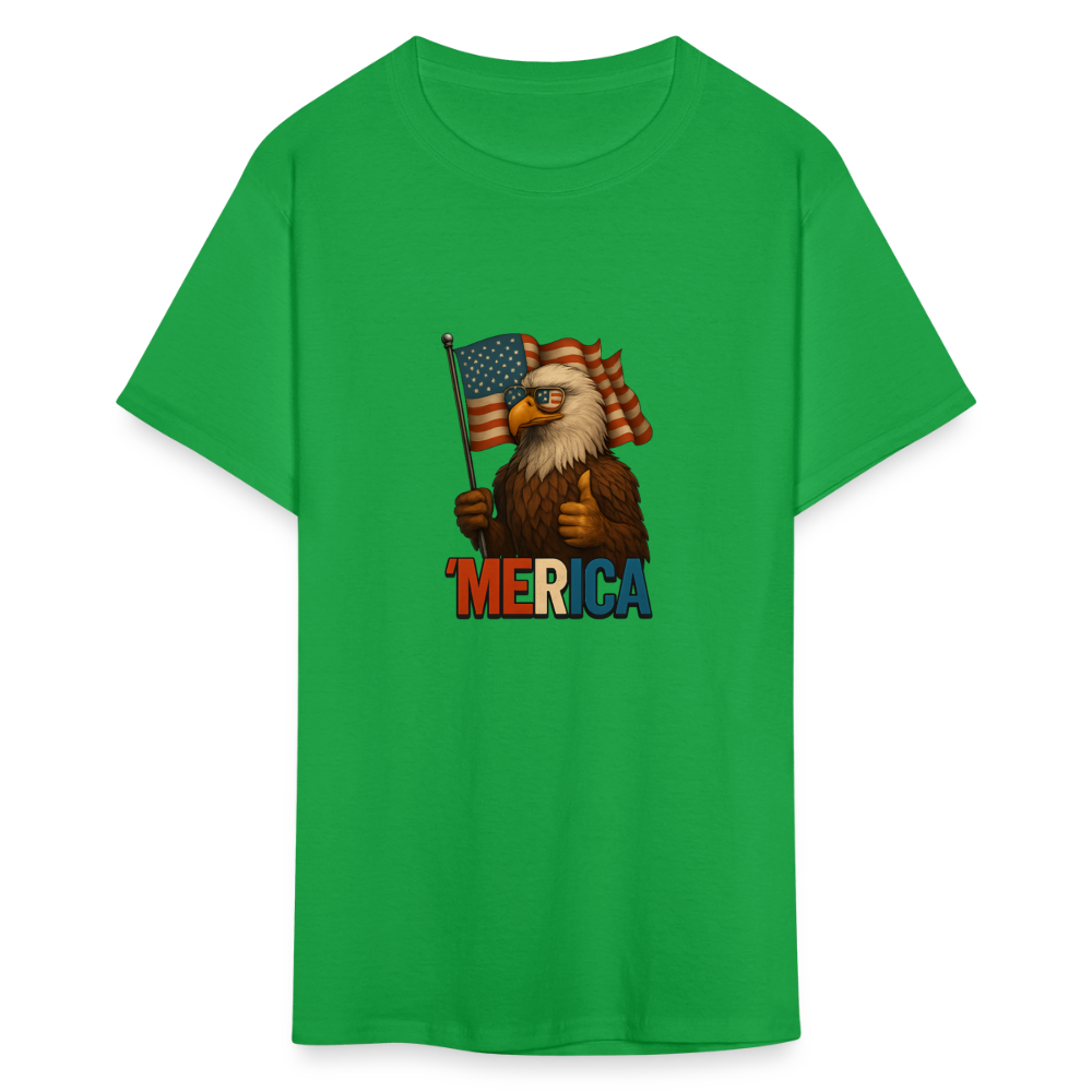 Thumbs Up Merica Eagle 4th of July Funny and Patriotic Unisex Classic T-Shirt - bright green