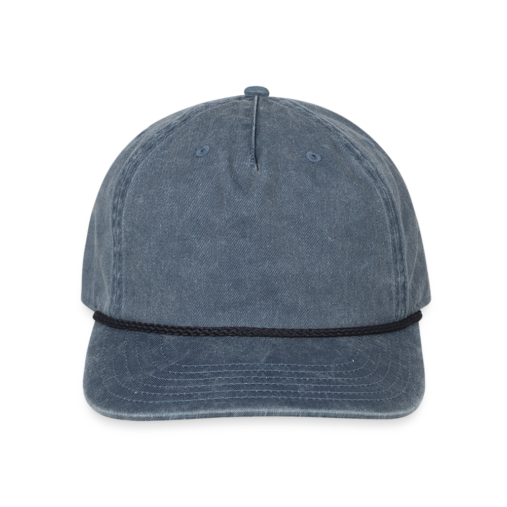 Customizable Vintage Washed Rope Cap ADD YOUR OWN PHOTO, IMAGES, DESIGNS, QUOTES AND MORE - washed navy