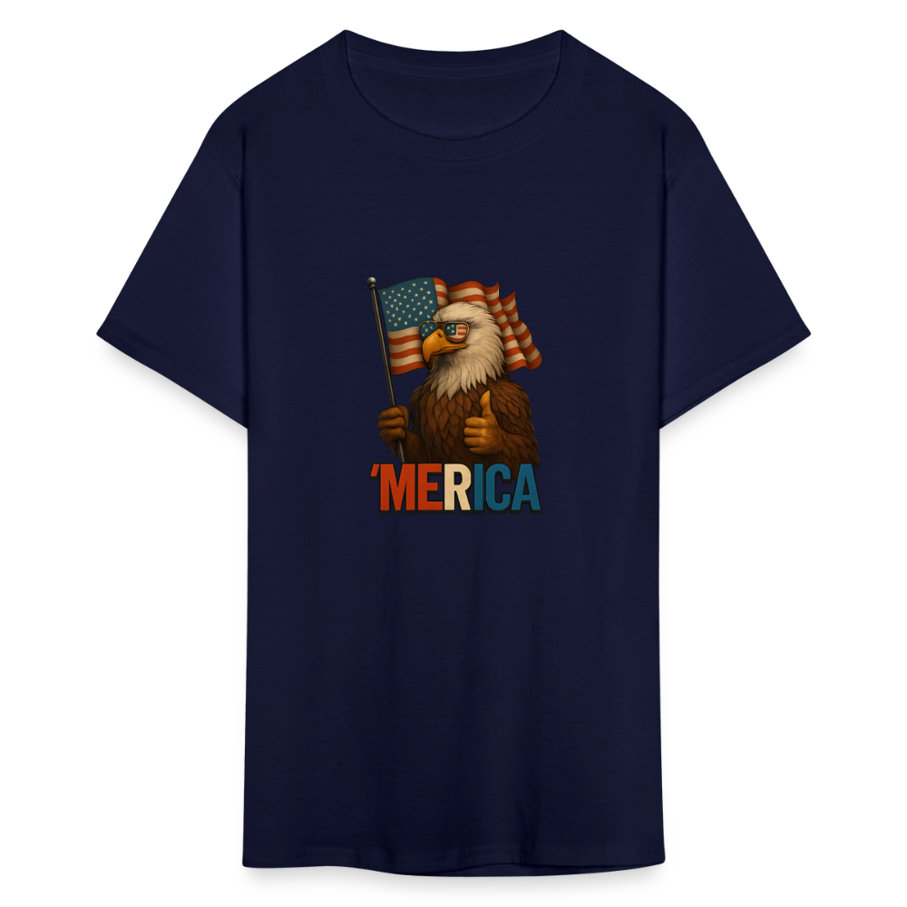 Thumbs Up Merica Eagle 4th of July Funny and Patriotic Unisex Classic T-Shirt - navy