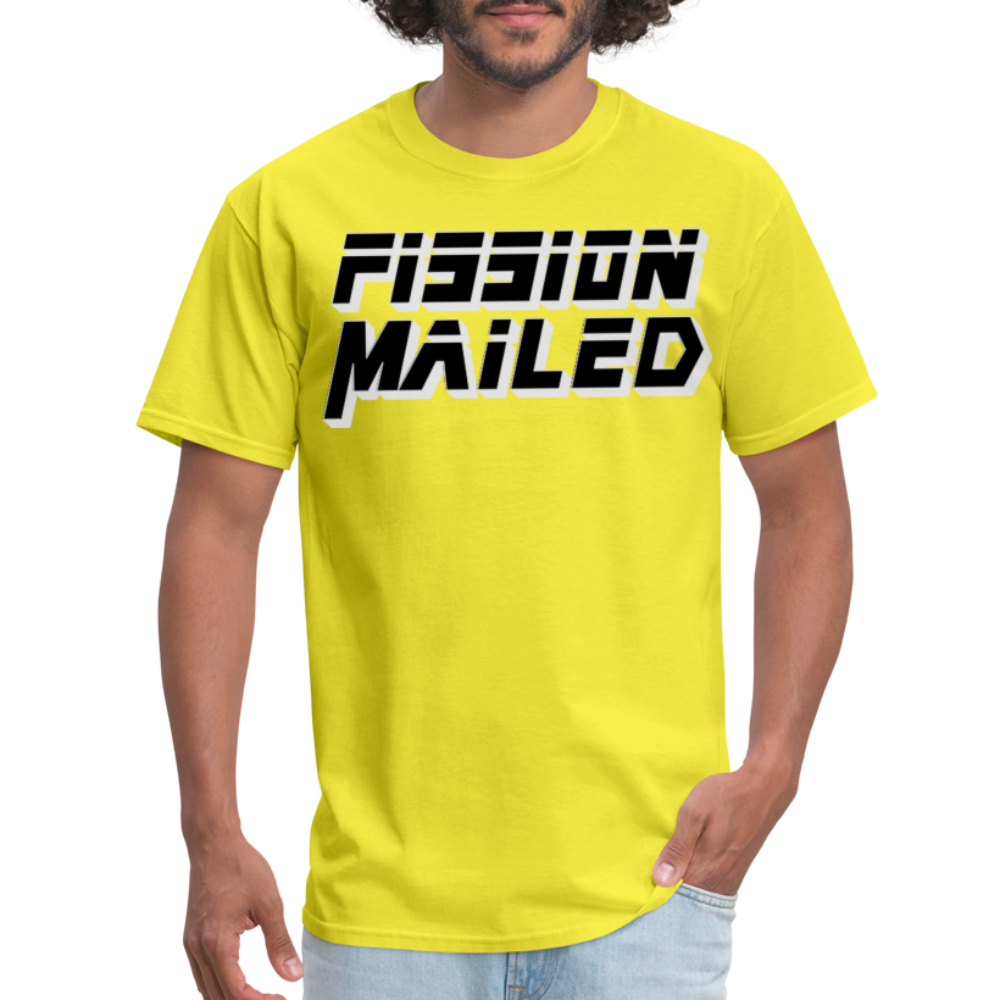 Fission Mailed Black & Gray Shadow Funny Videogame Quote & Meme Unisex Classic T-Shirt - yellow