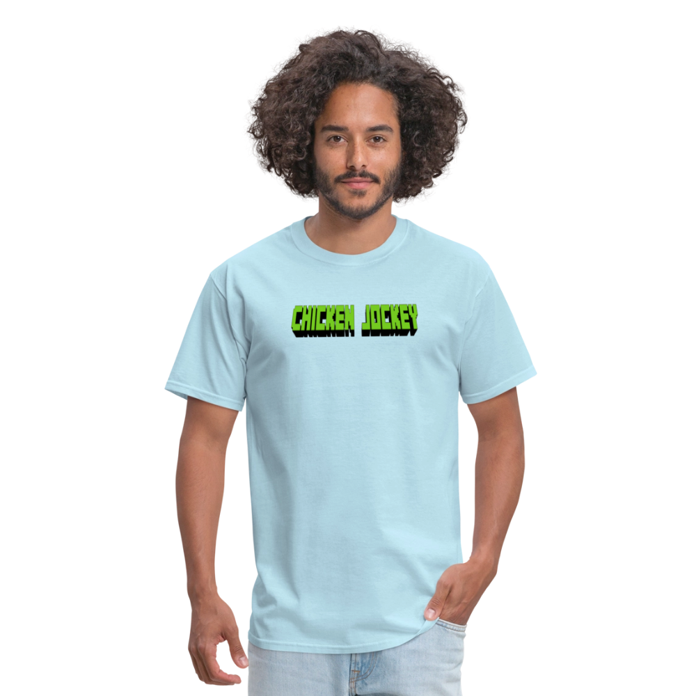Chicken Jockey Green Unisex Classic T-Shirt - powder blue