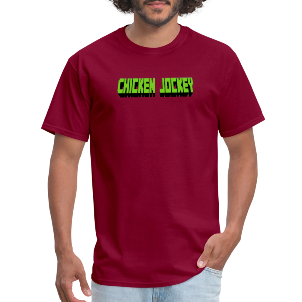 Chicken Jockey Green Unisex Classic T-Shirt - burgundy