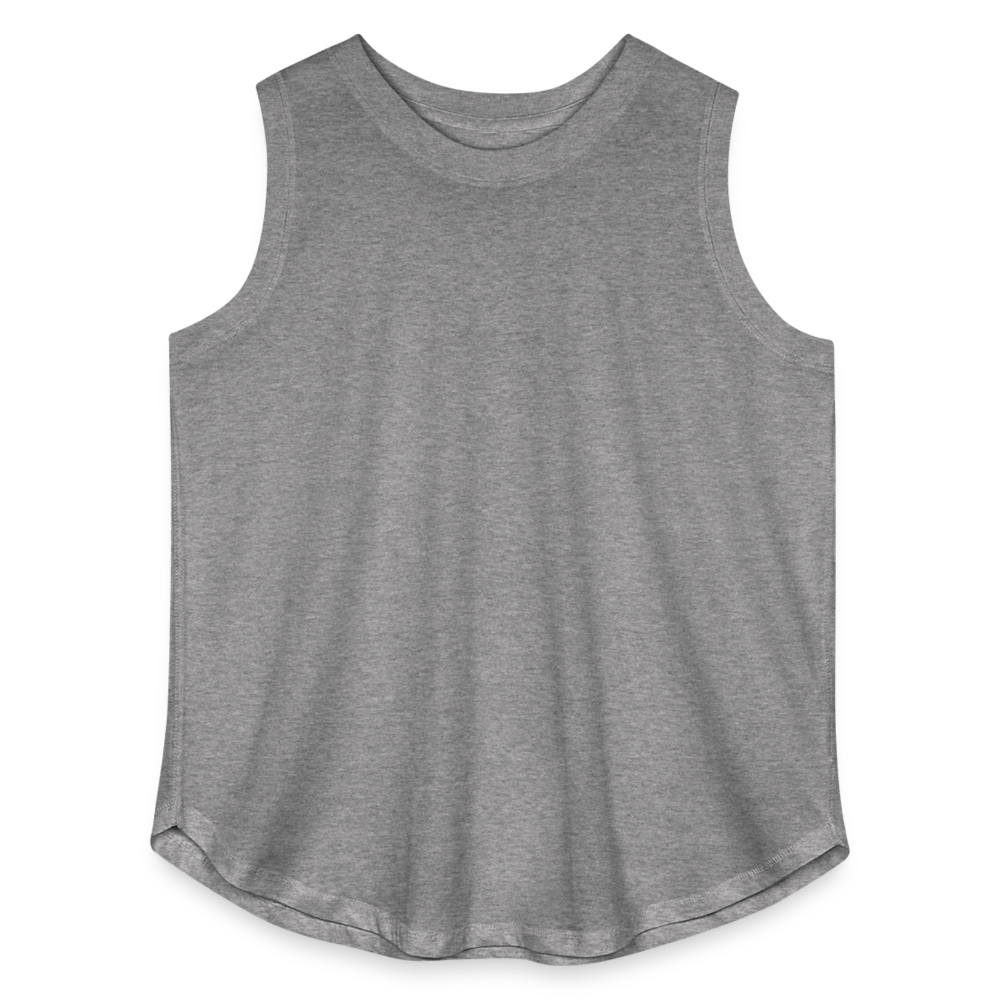Customizable Women's Curvy Relaxed Tank Top ADD YOUR OWN PHOTO, IMAGES, DESIGNS, QUOTES AND MORE - granite heather 