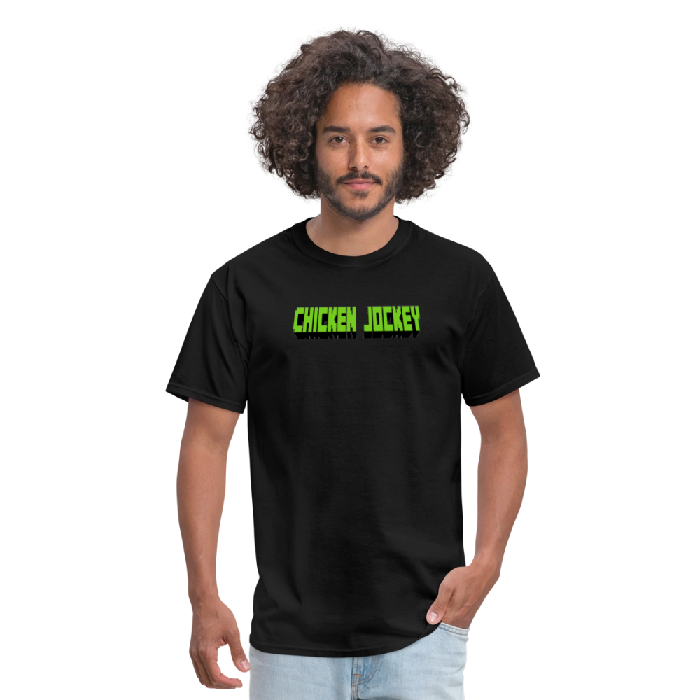 Chicken Jockey Green Unisex Classic T-Shirt - black
