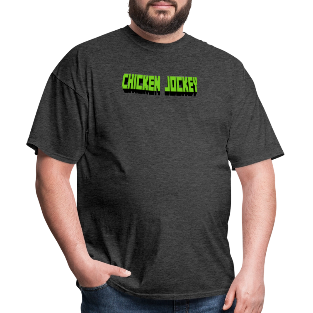Chicken Jockey Green Unisex Classic T-Shirt - heather black