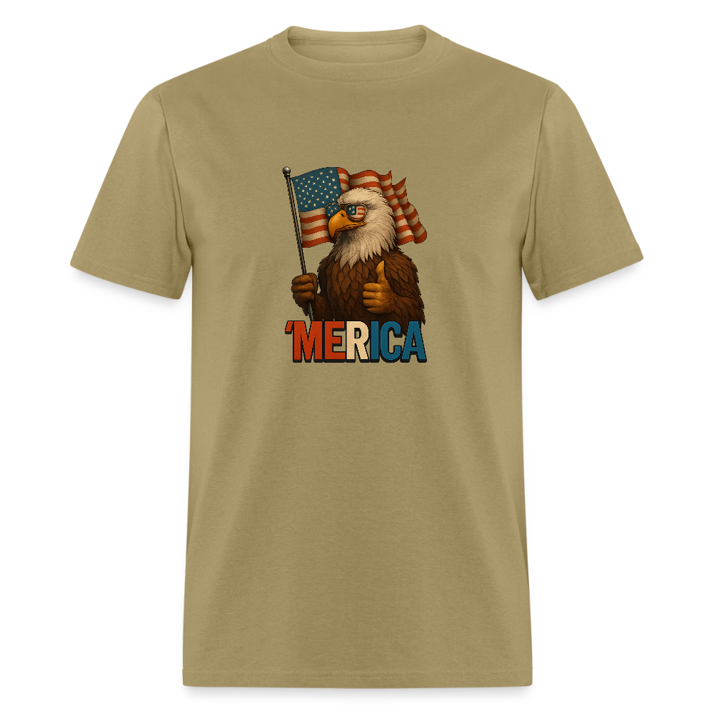 Thumbs Up Merica Eagle 4th of July Funny and Patriotic Unisex Classic T-Shirt - khaki