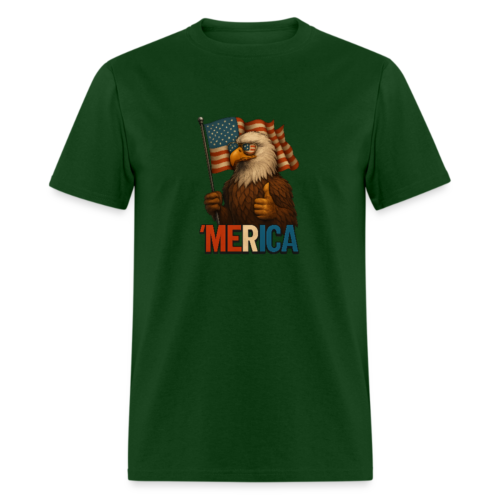 Thumbs Up Merica Eagle 4th of July Funny and Patriotic Unisex Classic T-Shirt - forest green