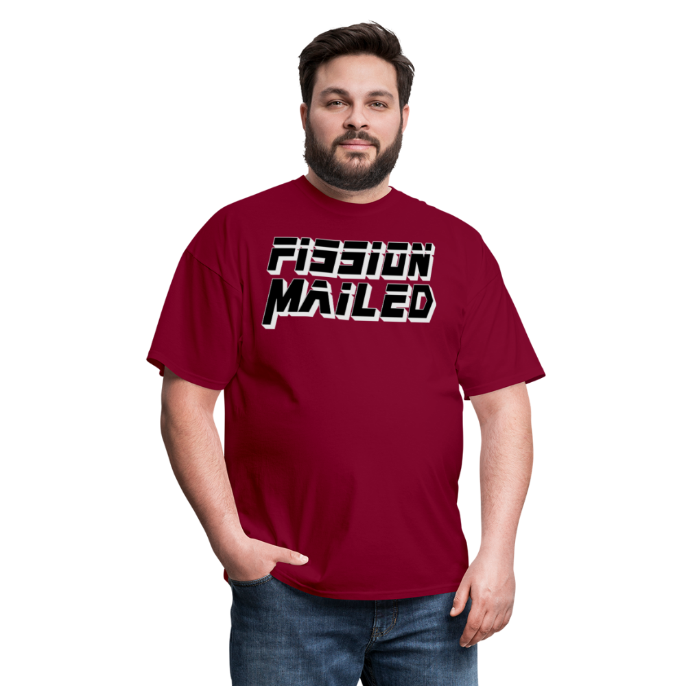 Fission Mailed Black & Gray Shadow Funny Videogame Quote & Meme Unisex Classic T-Shirt - burgundy