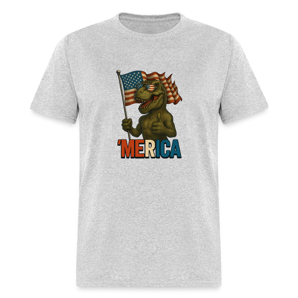 Thumbs Up Merica T Rex 4th of July Funny and Patriotic Unisex Classic T-Shirt - heather gray