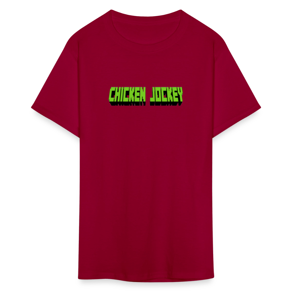 Chicken Jockey Green Unisex Classic T-Shirt - dark red