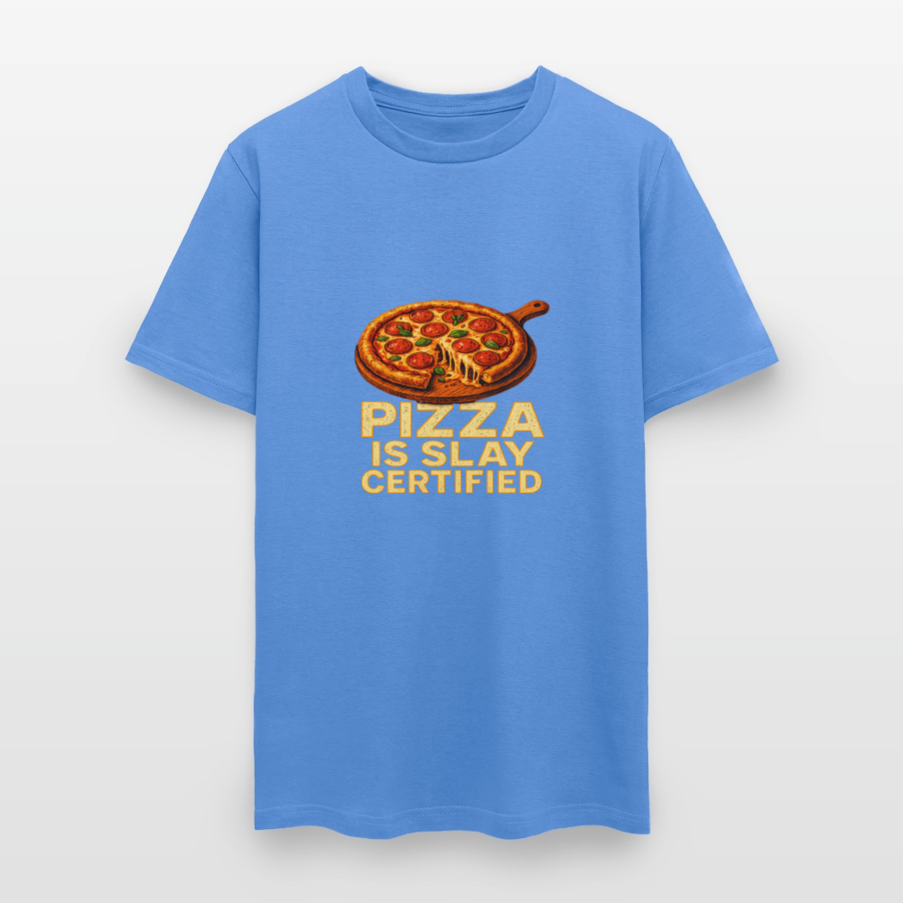 Pizza Is Slay Certified Funny Meme Gift for Pizza Lovers Unisex Classic T-Shirt - carolina blue