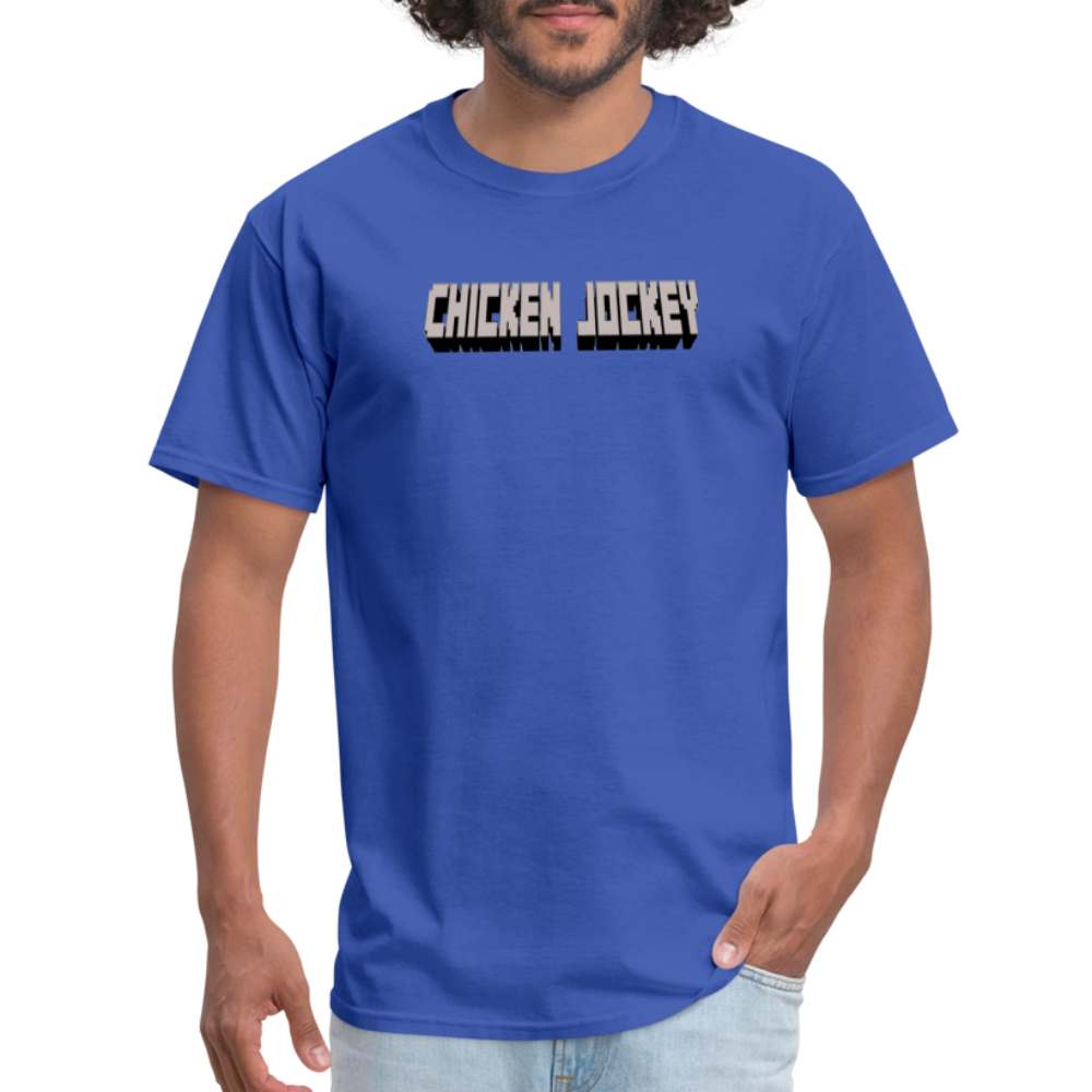 Chicken Jockey Gray Unisex Classic T-Shirt - royal blue