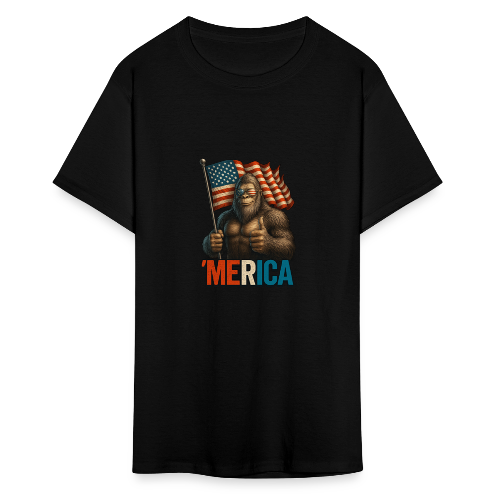 Thumbs Up Merica Big Foot 4th of July Funny and Patriotic Unisex Classic T-Shirt - black