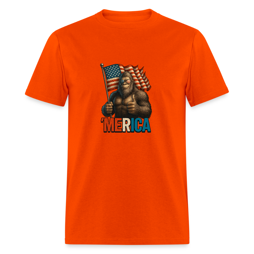 Thumbs Up Merica Big Foot 4th of July Funny and Patriotic Unisex Classic T-Shirt - orange