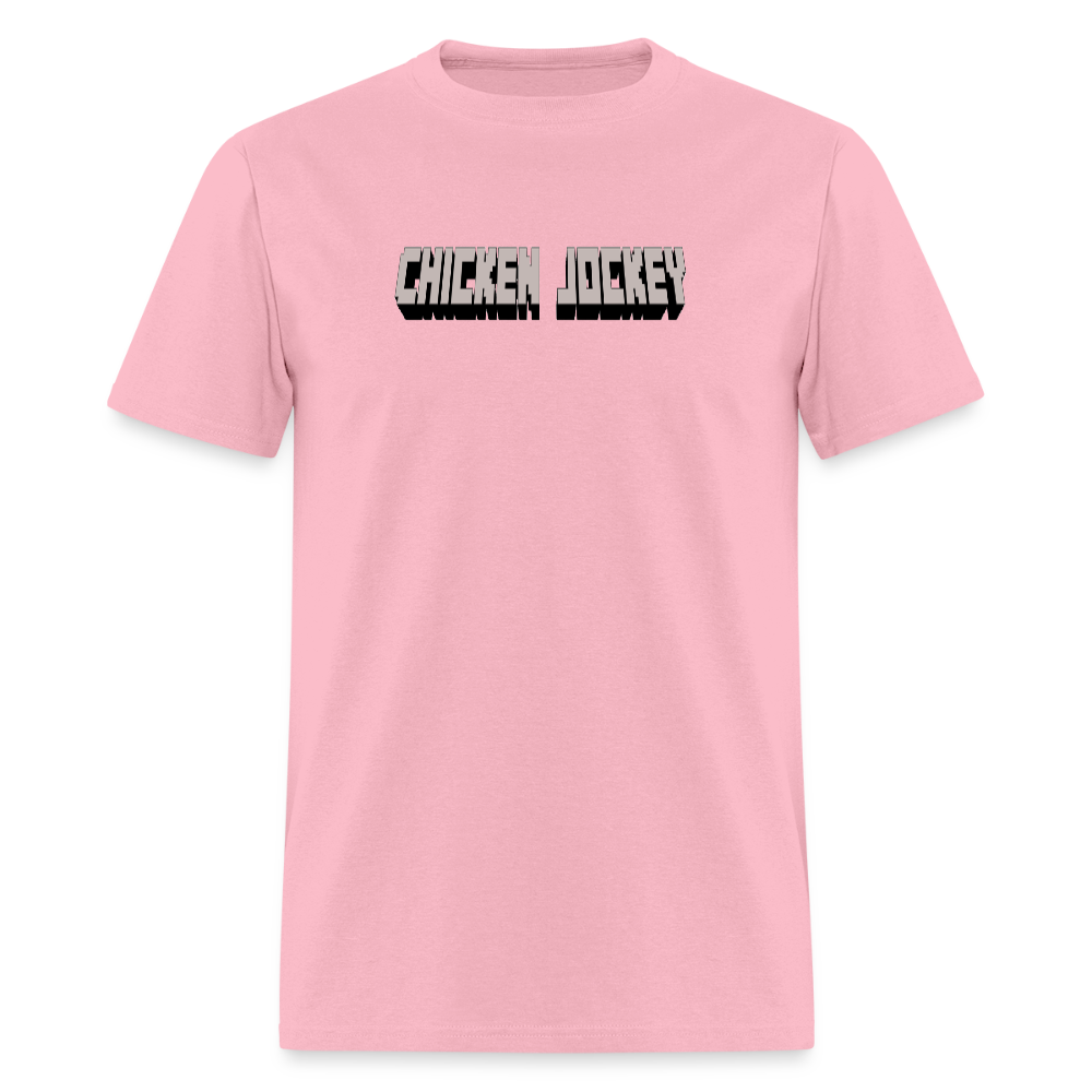 Chicken Jockey Gray Unisex Classic T-Shirt - pink
