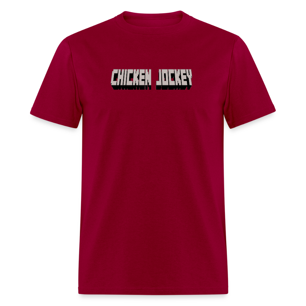 Chicken Jockey Gray Unisex Classic T-Shirt - dark red