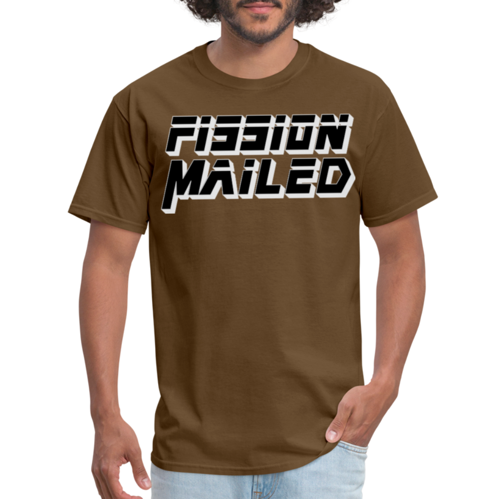 Fission Mailed Black & Gray Shadow Funny Videogame Quote & Meme Unisex Classic T-Shirt - brown