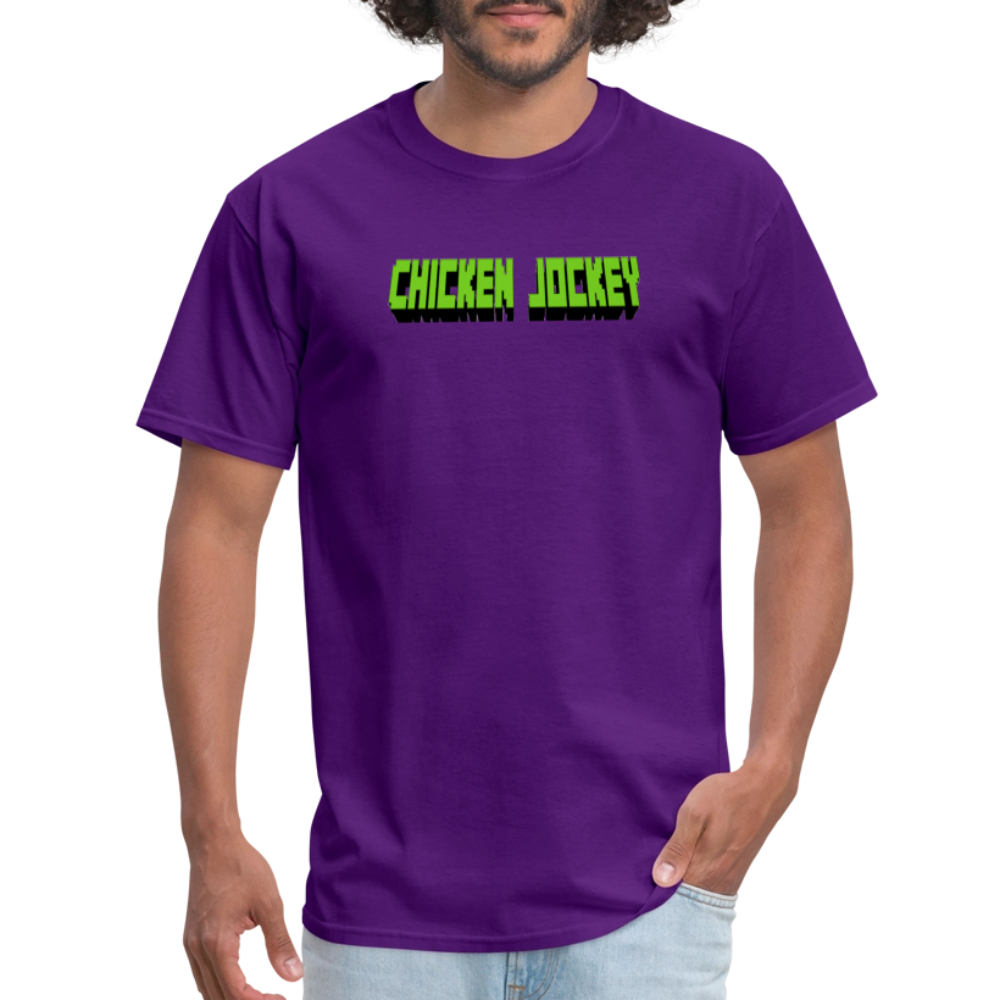 Chicken Jockey Green Unisex Classic T-Shirt - purple