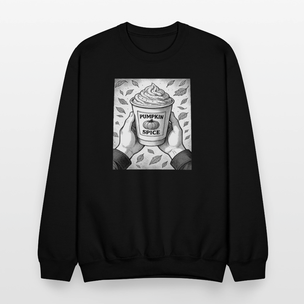 Pumpkin Spice Latte Season Design Crewneck Sweatshirt - black
