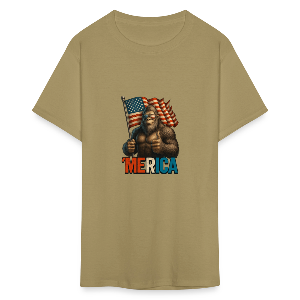 Thumbs Up Merica Big Foot 4th of July Funny and Patriotic Unisex Classic T-Shirt - khaki