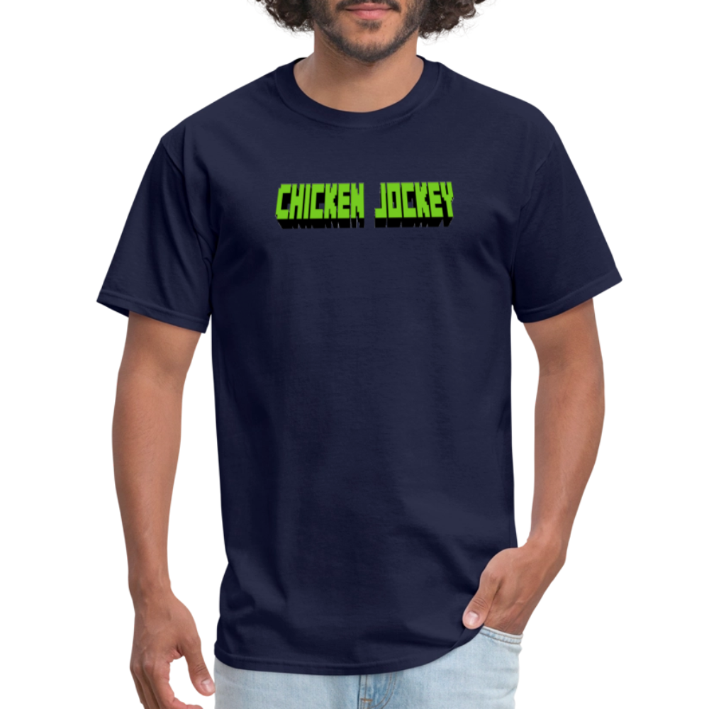 Chicken Jockey Green Unisex Classic T-Shirt - navy