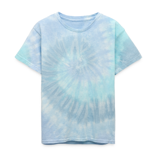 Customizable Kid's Tie Dye T-Shirt ADD YOUR OWN PHOTO, IMAGES, DESIGNS, QUOTES AND MORE - blue lagoon