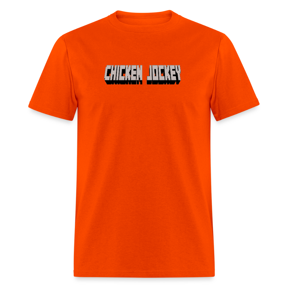 Chicken Jockey Gray Unisex Classic T-Shirt - orange