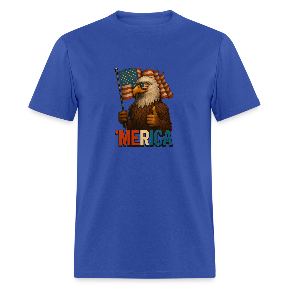 Thumbs Up Merica Eagle 4th of July Funny and Patriotic Unisex Classic T-Shirt - royal blue