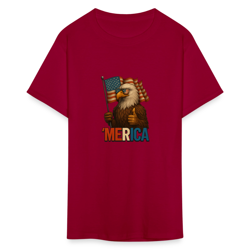 Thumbs Up Merica Eagle 4th of July Funny and Patriotic Unisex Classic T-Shirt - dark red