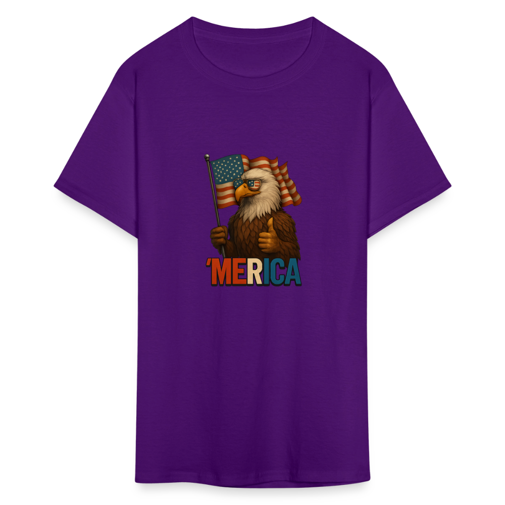 Thumbs Up Merica Eagle 4th of July Funny and Patriotic Unisex Classic T-Shirt - purple