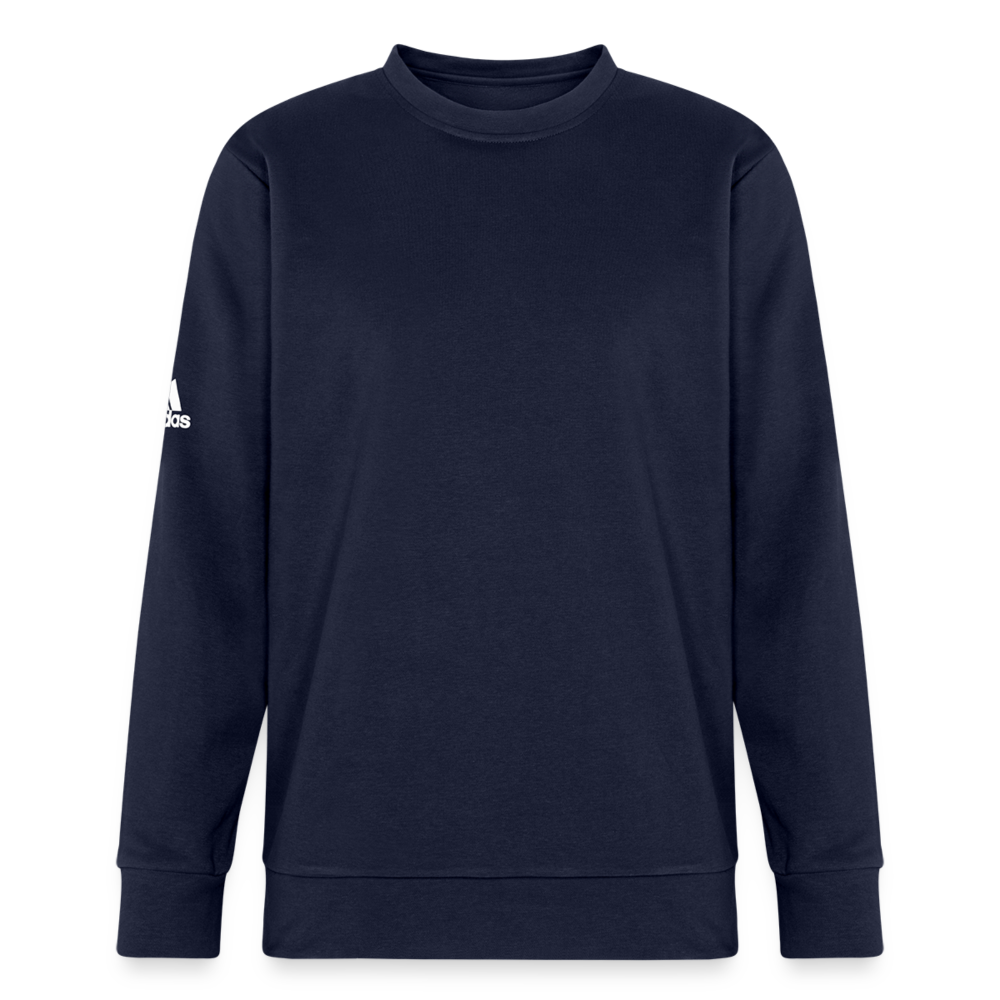 Customizable Adidas Unisex Fleece Crewneck Sweatshirt ADD YOUR OWN PHOTO, IMAGES, DESIGNS, QUOTES AND MORE - french navy