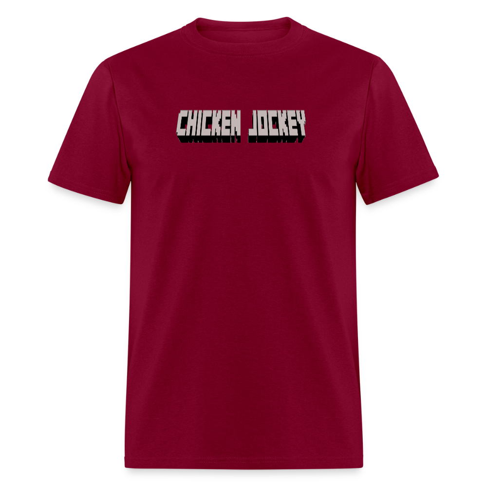 Chicken Jockey Gray Unisex Classic T-Shirt - burgundy