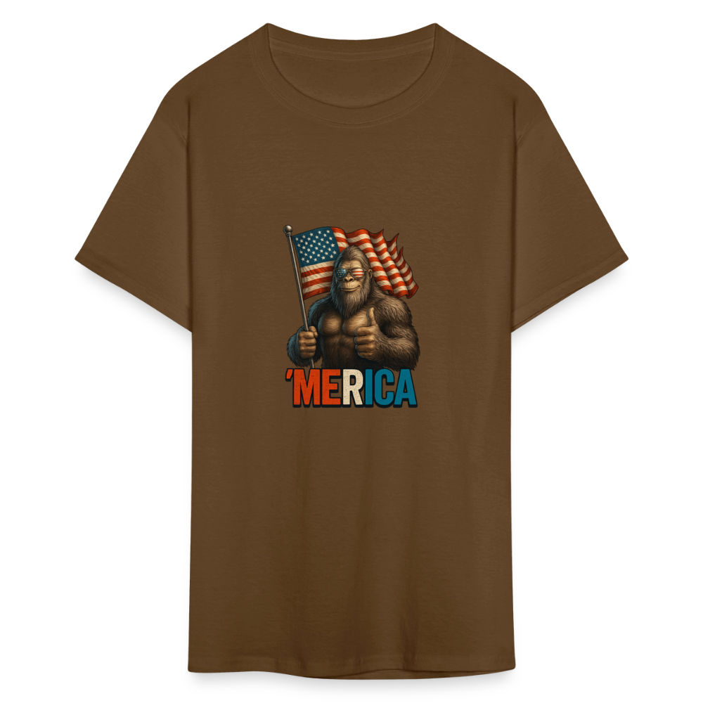 Thumbs Up Merica Big Foot 4th of July Funny and Patriotic Unisex Classic T-Shirt - brown