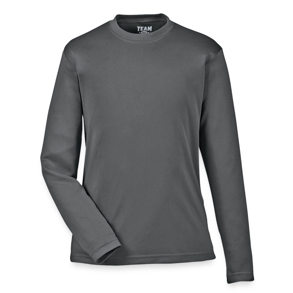 Customizable Youth Zone Performance Long-Sleeve T-Shirt ADD YOUR OWN PHOTO, IMAGES, DESIGNS, QUOTES AND MORE - graphite