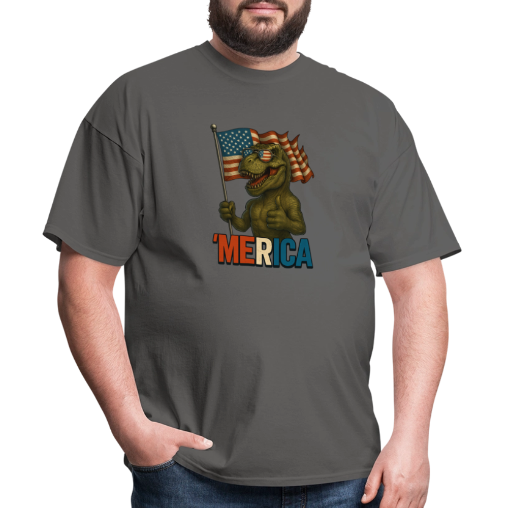 Thumbs Up Merica T Rex 4th of July Funny and Patriotic Unisex Classic T-Shirt - charcoal