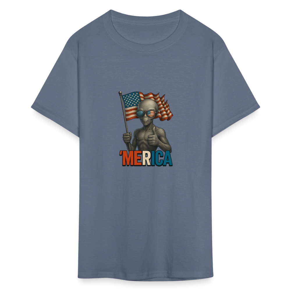 Thumbs Up Merica Alien 4th of July Funny and Patriotic Unisex Classic T-Shirt - denim