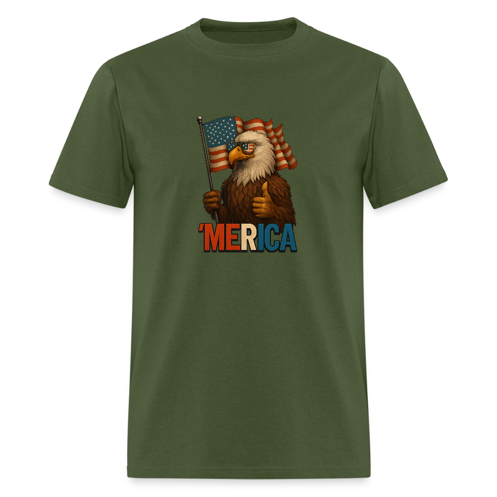 Thumbs Up Merica Eagle 4th of July Funny and Patriotic Unisex Classic T-Shirt - military green