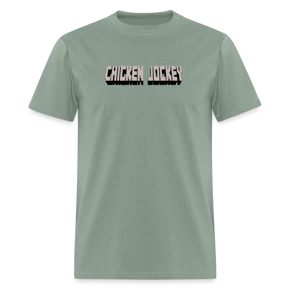 Chicken Jockey Gray Unisex Classic T-Shirt - sage