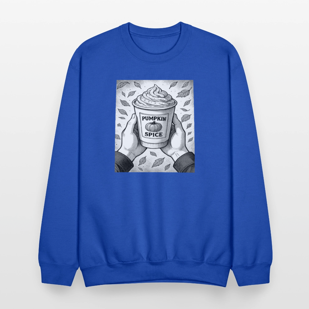 Pumpkin Spice Latte Season Design Crewneck Sweatshirt - royal blue