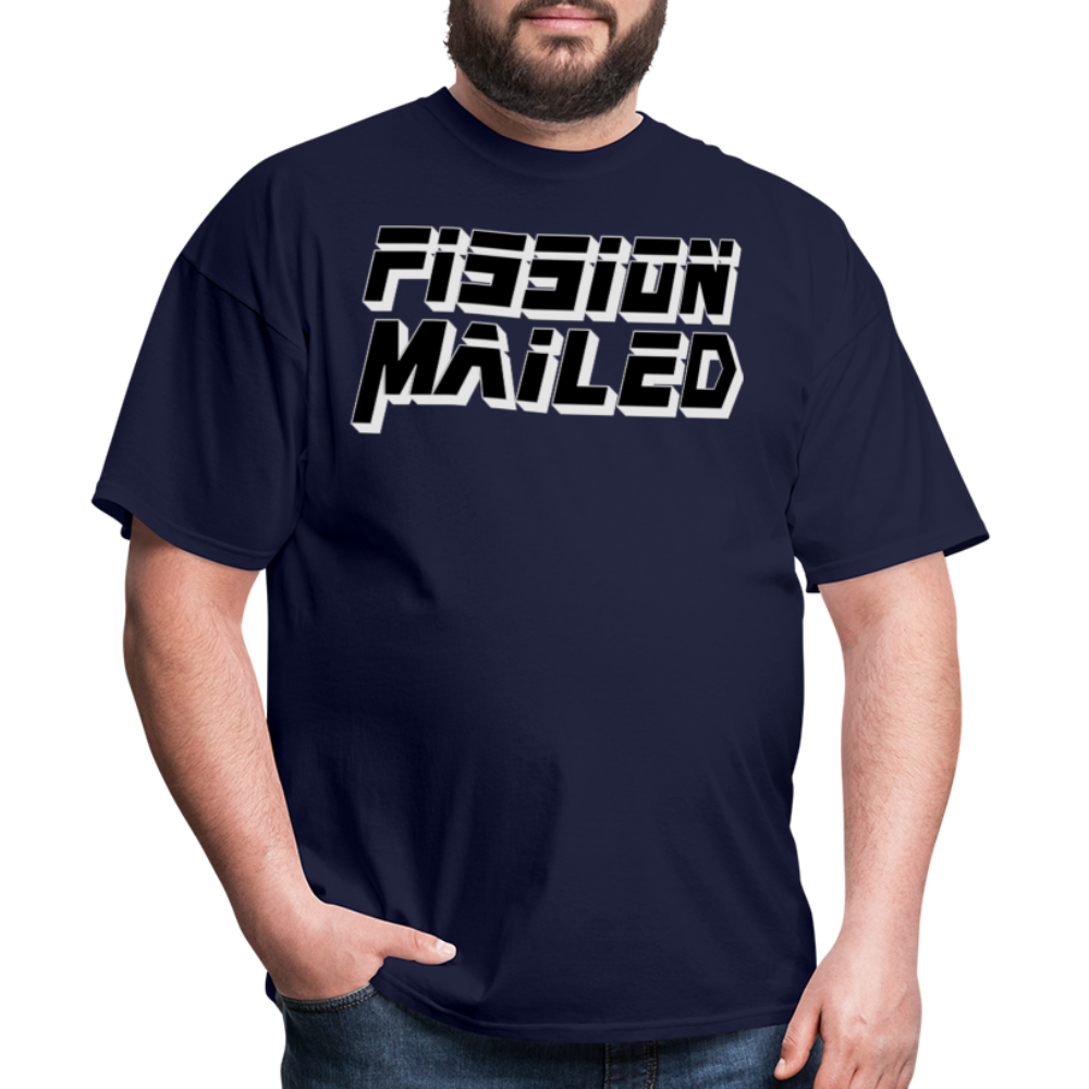 Fission Mailed Black & Gray Shadow Funny Videogame Quote & Meme Unisex Classic T-Shirt - navy