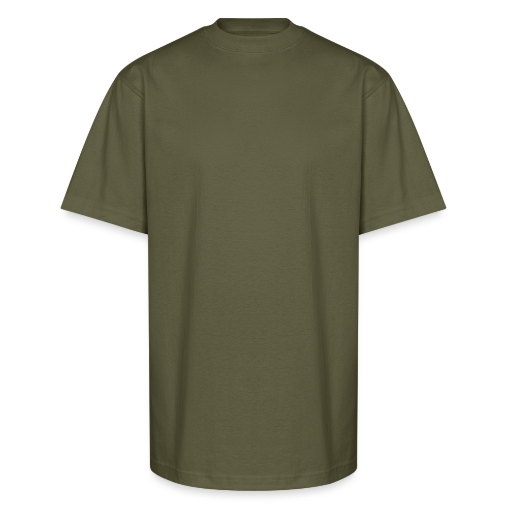 Customizable Unisex Oversized Heavyweight T-Shirt ADD YOUR OWN PHOTO, IMAGES, DESIGNS, QUOTES AND MORE - classic olive