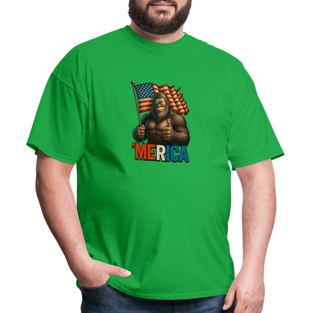 Thumbs Up Merica Big Foot 4th of July Funny and Patriotic Unisex Classic T-Shirt - bright green