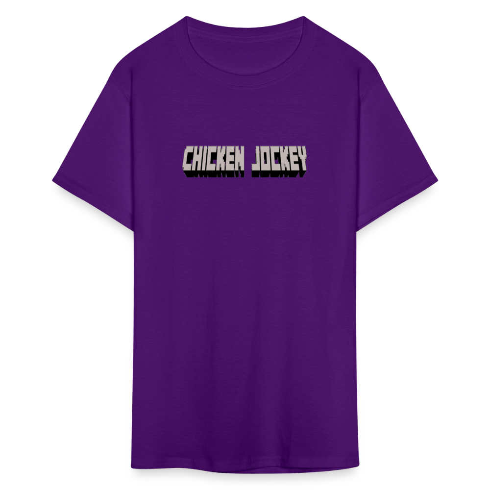 Chicken Jockey Gray Unisex Classic T-Shirt - purple