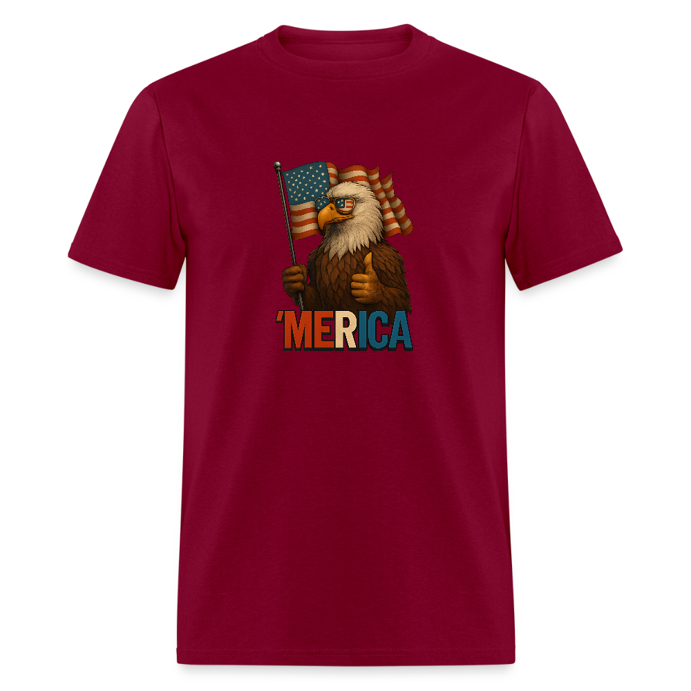 Thumbs Up Merica Eagle 4th of July Funny and Patriotic Unisex Classic T-Shirt - burgundy
