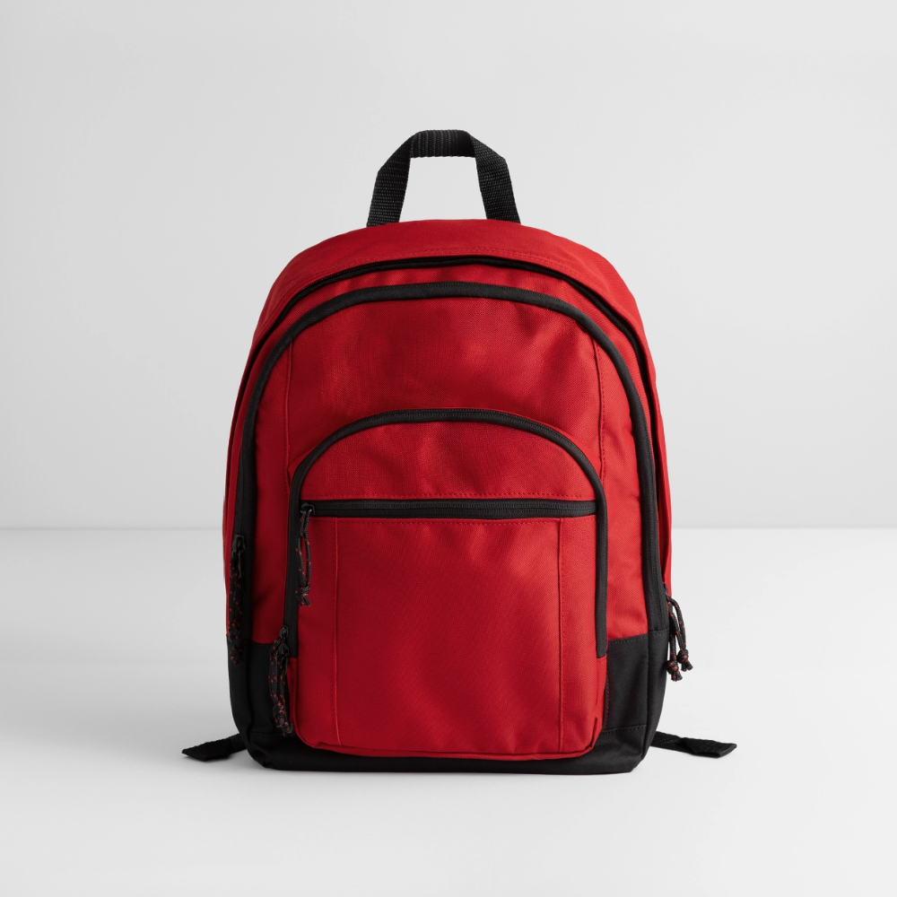 Customizable Basic Backpack ADD YOUR OWN PHOTO, IMAGES, DESIGNS, QUOTES AND MORE - red