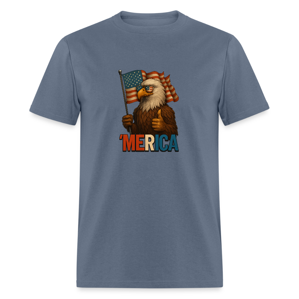 Thumbs Up Merica Eagle 4th of July Funny and Patriotic Unisex Classic T-Shirt - denim